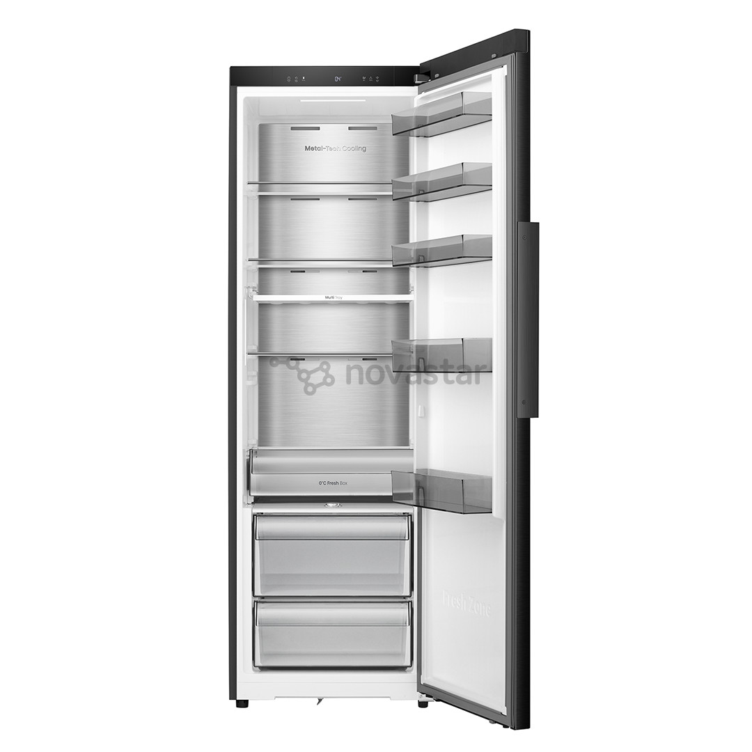 Šaldytuvas Hisense, 372 L, aukštis 186 cm, juodas