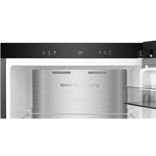 Šaldytuvas Hisense, 372 L, aukštis 186 cm, juodas