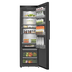 Šaldytuvas Hisense, 372 L, aukštis 186 cm, juodas