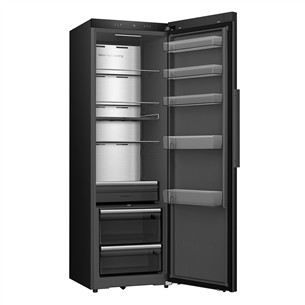 Šaldytuvas Hisense, 372 L, aukštis 186 cm, juodas