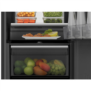 Šaldytuvas Hisense, 372 L, aukštis 186 cm, juodas