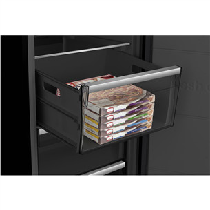 Šaldiklis Hisense, NoFrost, 312 L, aukštis 186 cm, juodas