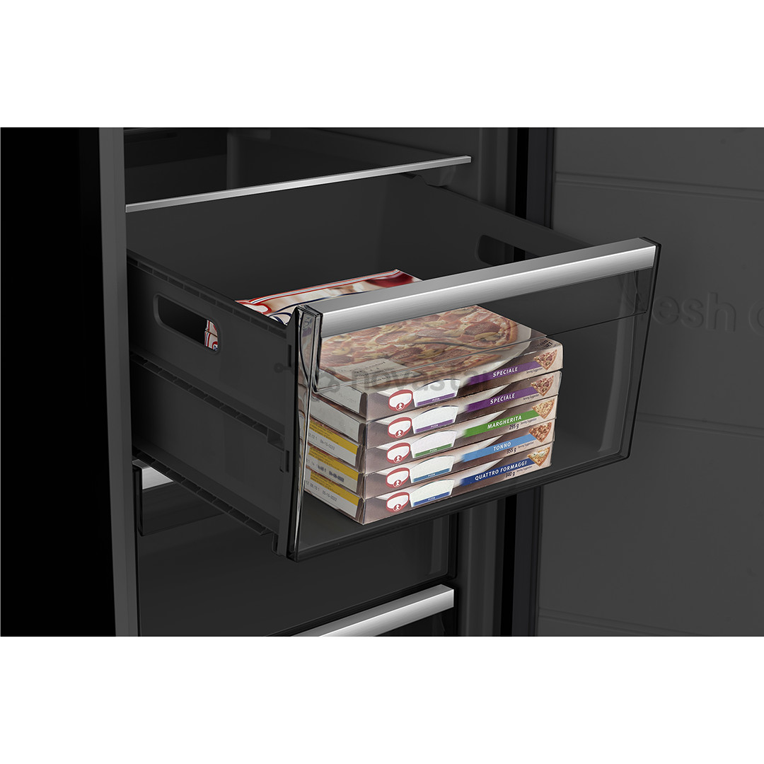 Šaldiklis Hisense, NoFrost, 312 L, aukštis 186 cm, juodas