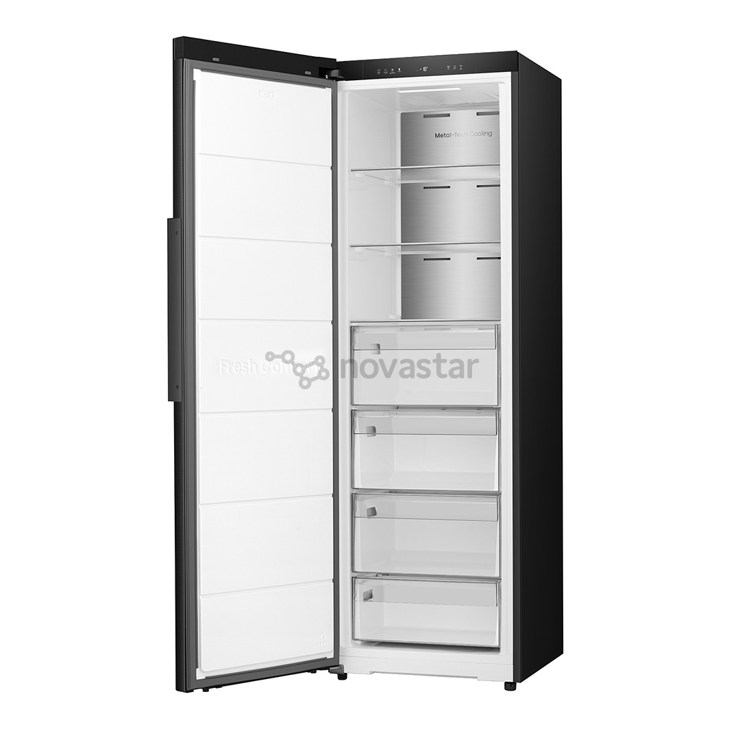 Šaldiklis Hisense, NoFrost, 312 L, aukštis 186 cm, juodas