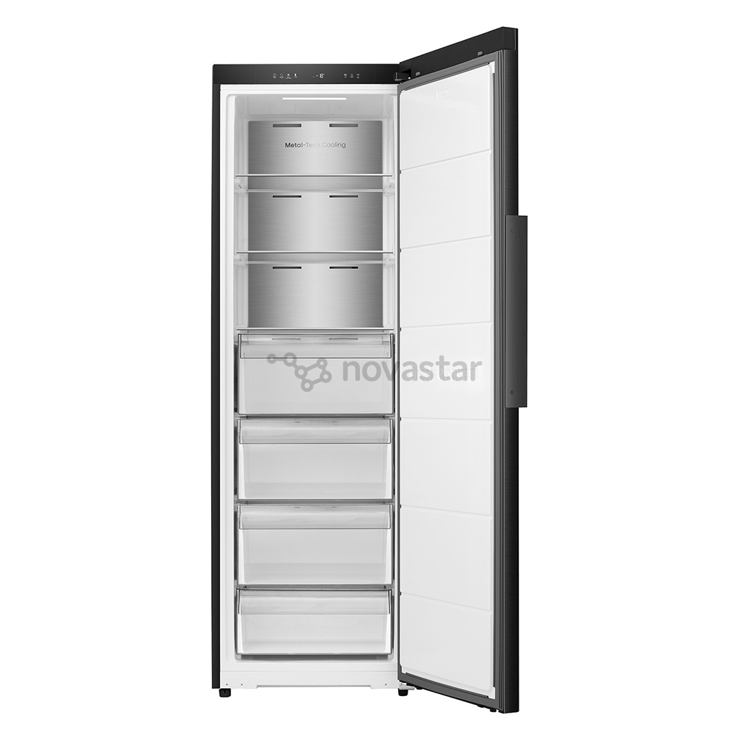 Šaldiklis Hisense, NoFrost, 312 L, aukštis 186 cm, juodas