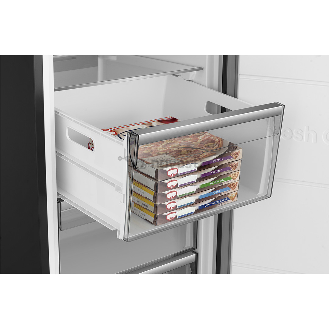 Šaldiklis Hisense, NoFrost, 312 L, aukštis 186 cm, juodas