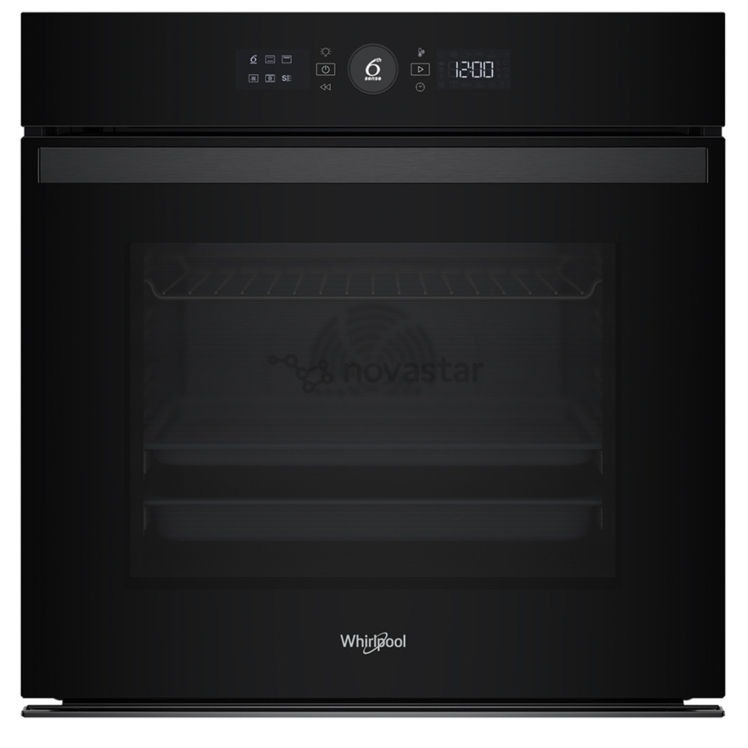 Whirlpool, 73 L, pyrolytic cleaning, black - Built-in oven