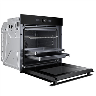 Whirlpool, 73 L, pyrolytic cleaning, black - Built-in oven