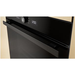 Įmontuojama orkaitė Whirlpool, 73 L, pirolizė, juoda