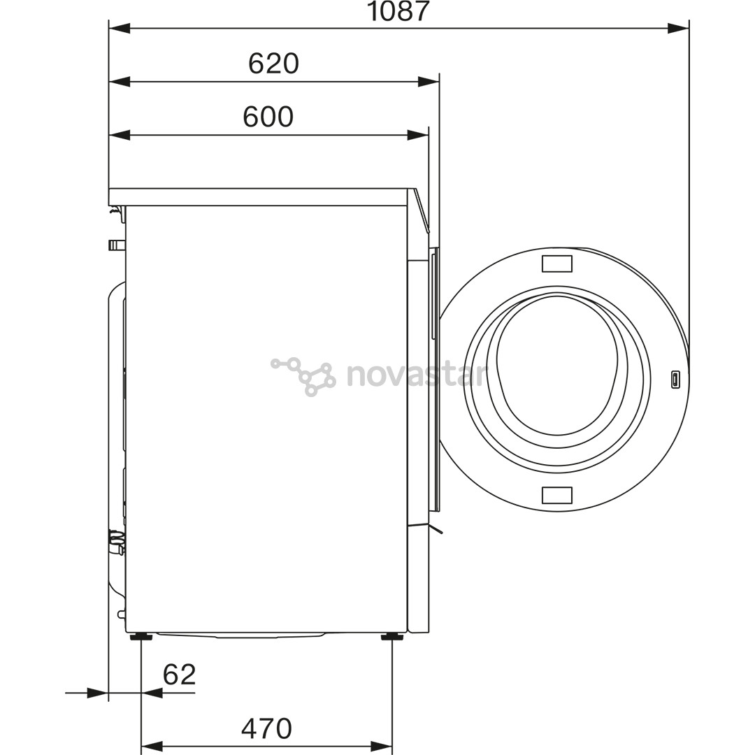 Skalbimo mašina Miele WQ 1000 WPS Nova Edition, 9 kg, gylis 60 cm, 1600 rpm