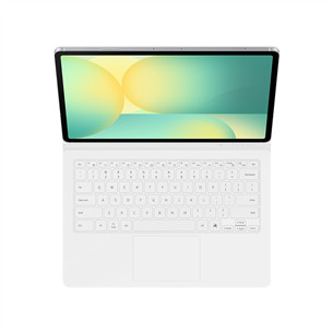 Samsung Book Cover Keyboard, Galaxy Tab S10 FE+, AI Key,  baltas - Dėklas su klaviatūra