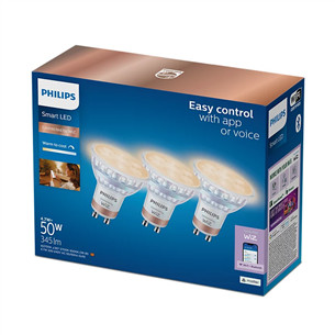 Išmaniosios lemputės Philips Wiz Smart LED Spot, GU10, 3 vnt., baltos