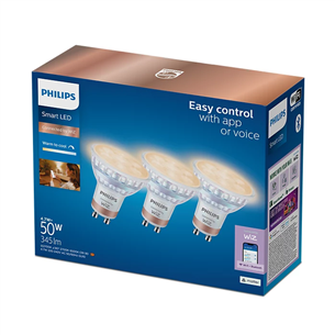 Išmaniosios lemputės Philips Wiz Smart LED Spot, GU10, 3 vnt., baltos