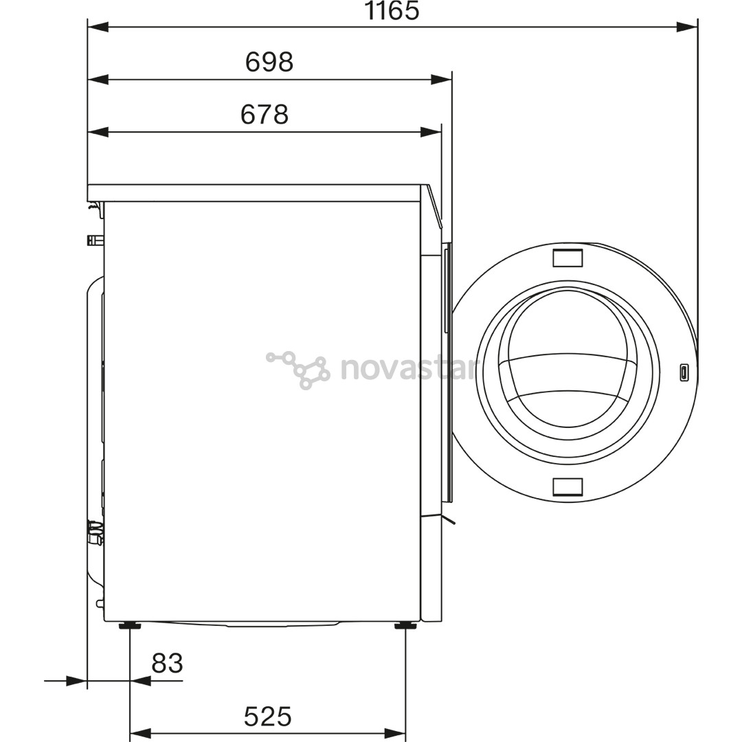 Skalbimo mašina Miele WQ 1200 WPS Nova Edition, 9 kg, gylis 60 cm, 1400 rpm