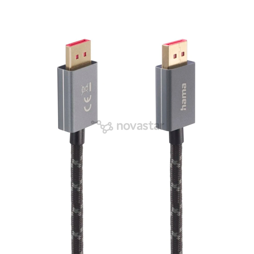 Laidas Hama DisplayPort, 8K, 2 m, pilkas
