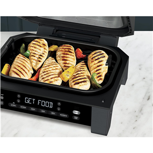 Grilis ir karšto oro gruzdintuvė Ninja 6-in-1 MAX, 1760 W, juodas/sidabrinis