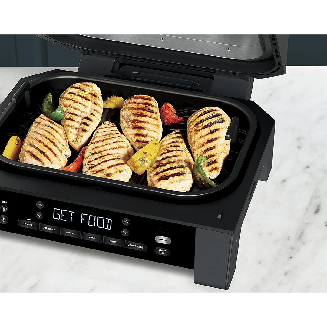 Ninja 6-in-1 MAX, 1760 W, juodas/sidabro spalvos - Grilis ir karšto oro gruzdintuvė