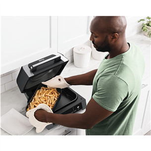 Ninja 6-in-1 MAX, 1760 W, juodas/sidabro spalvos - Grilis ir karšto oro gruzdintuvė