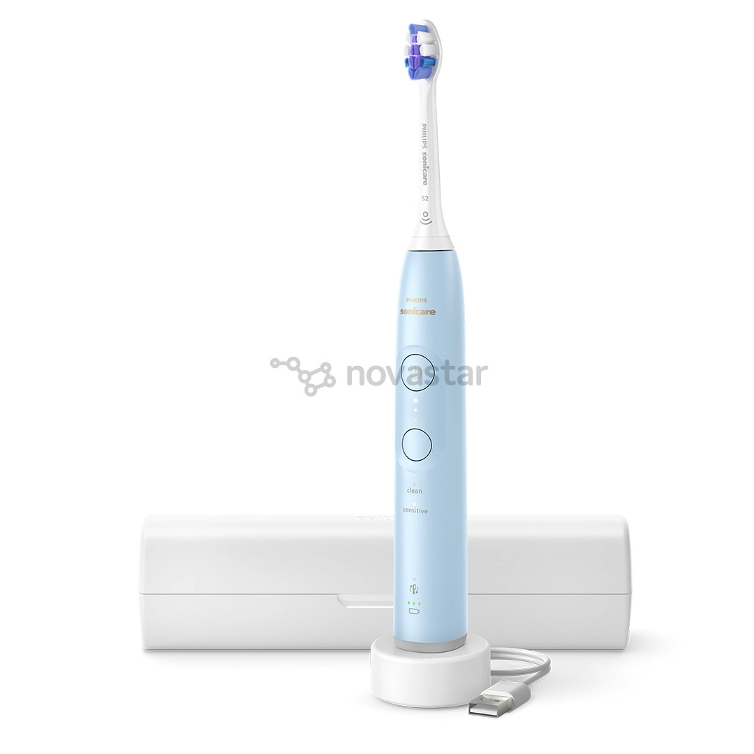 Elektrinis dantų šepetėlis Philips Sonicare Series 6100, šviesiai mėlynas