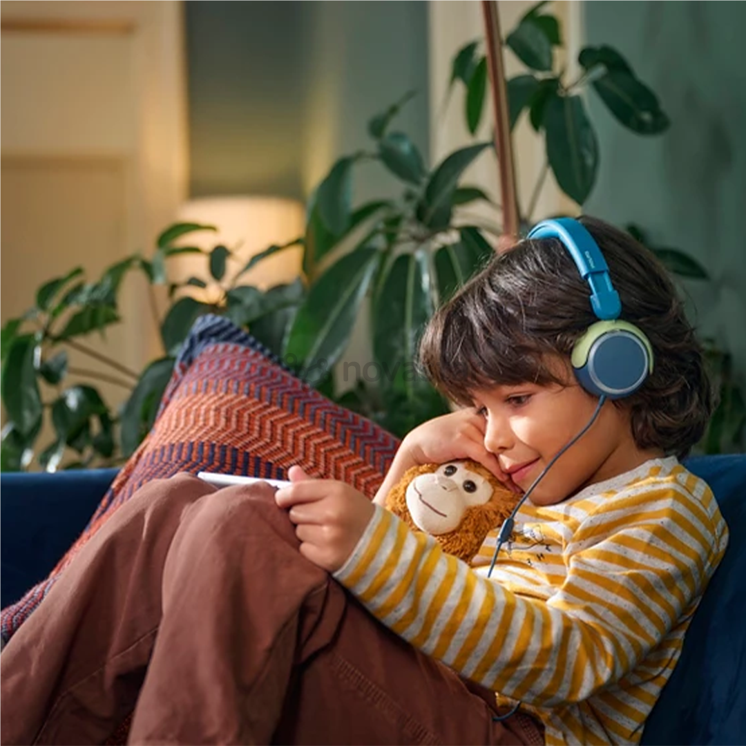Vaikiškos ausinės Philips TAK2000, mėlynos/žalios