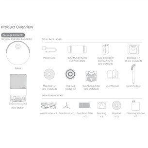 Dulkių siurblys robotas - Dreame X50 Ultra Complete, baltas