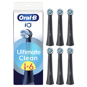 Dantų šepetėlių antgaliai Braun Oral-B UltimateClean, 6 vnt., juodi IOUC-6BLACK