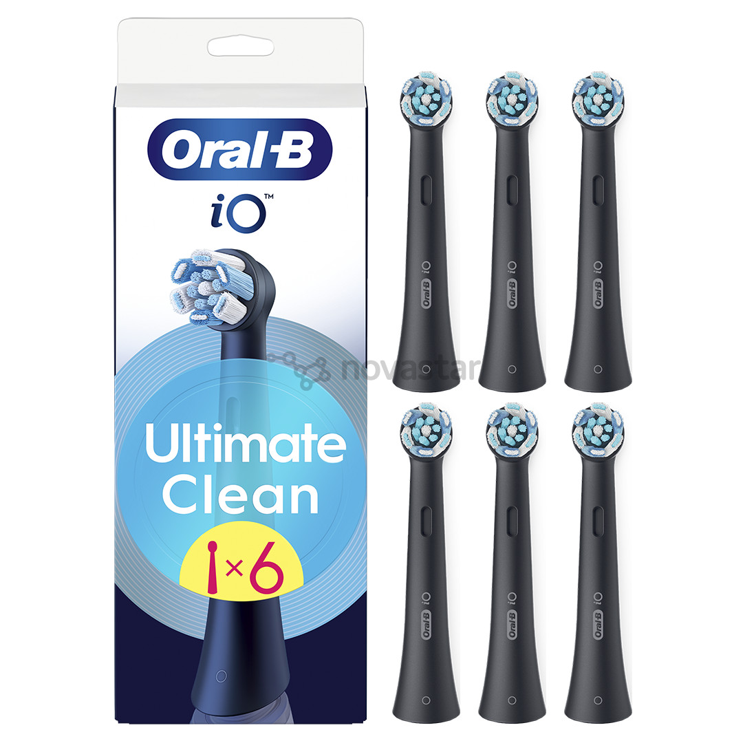 Dantų šepetėlių antgaliai Braun Oral-B UltimateClean, 6 vnt., juodi