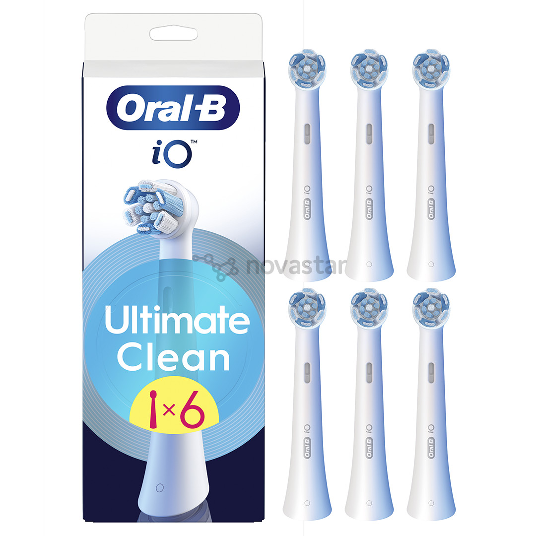 Dantų šepetėlių antgaliai Braun Oral-B UltimateClean, 6 vnt., balti