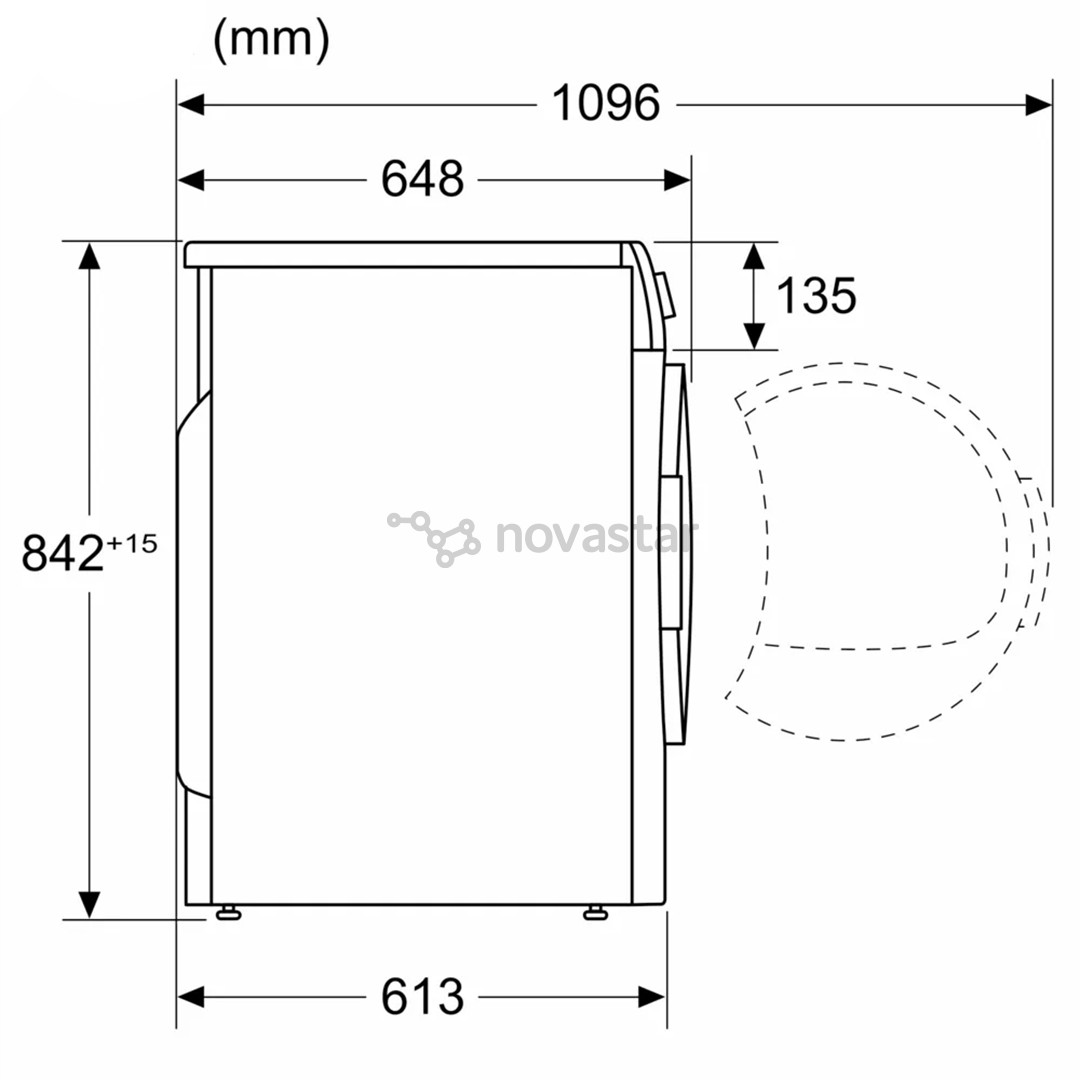 Džiovyklė Bosch, Series 6, 9 kg, 61,3 cm gylio
