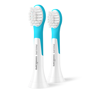 Dantų šepetėlių antgaliai Philips For Kids, 2 vnt., balti/mėlyni HX6032/90