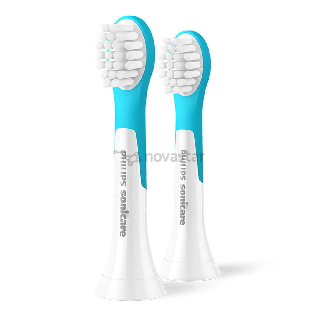 Dantų šepetėlių antgaliai Philips For Kids, 2 vnt., balti/mėlyni