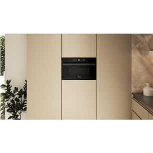 Whirlpool, 31 L, 1000 W, black - Built-in microwave oven with grill