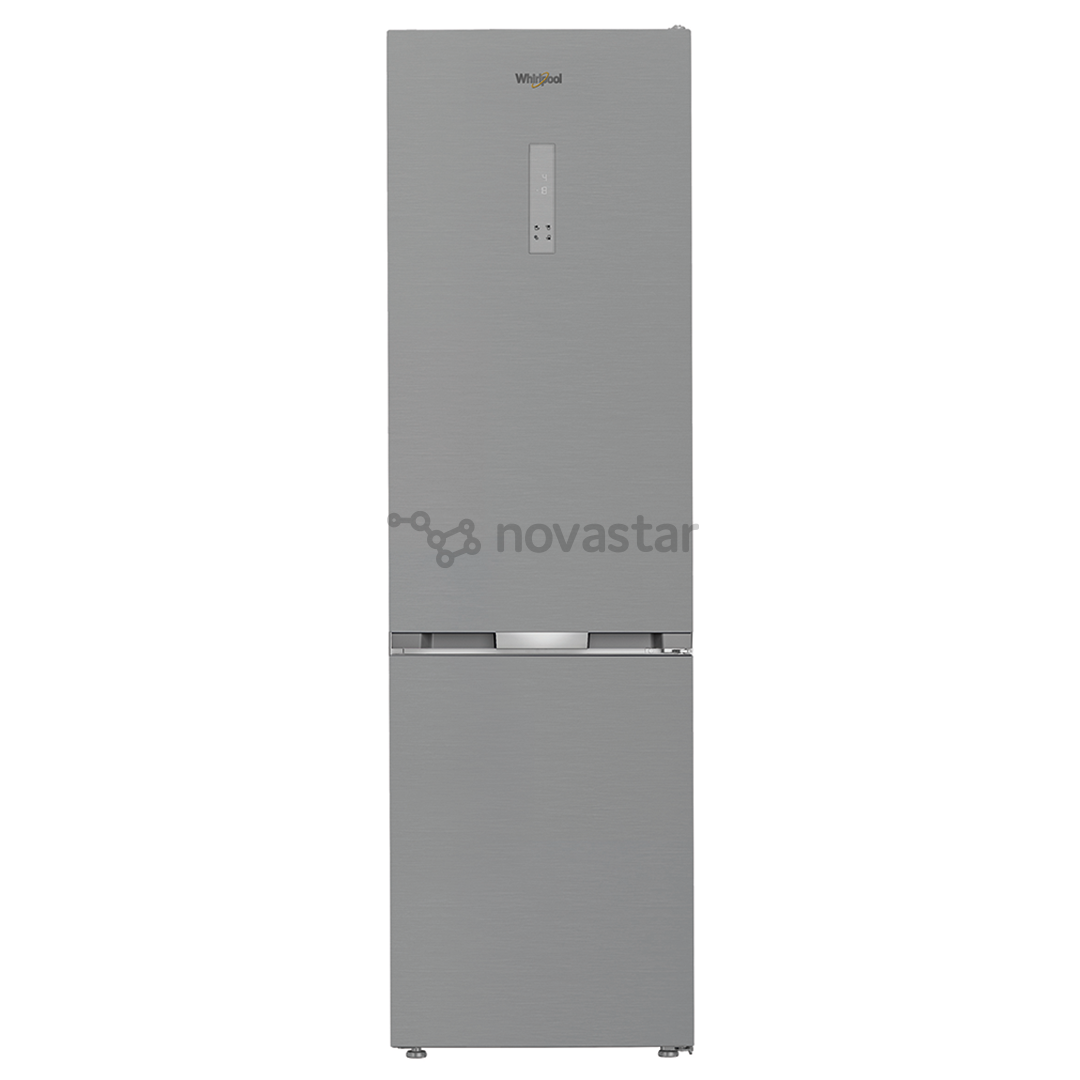 Šaldytuvas Whirlpool, NoFrost, 355 L, aukštis 204 cm, nerūdijančio plieno spalvos
