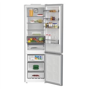 Šaldytuvas Whirlpool, NoFrost, 355 L, aukštis 204 cm, nerūdijančio plieno spalvos