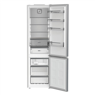 Šaldytuvas Whirlpool, NoFrost, 355 L, aukštis 204 cm, nerūdijančio plieno spalvos