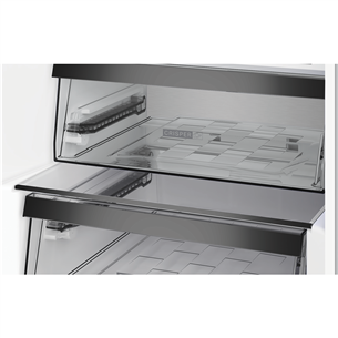 Šaldytuvas Whirlpool, NoFrost, 355 L, aukštis 204 cm, nerūdijančio plieno spalvos