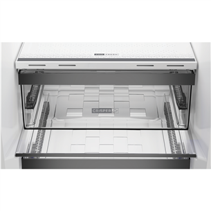 Šaldytuvas Whirlpool, NoFrost, 316 L, aukštis 187 cm, nerūdijančio plieno spalvos