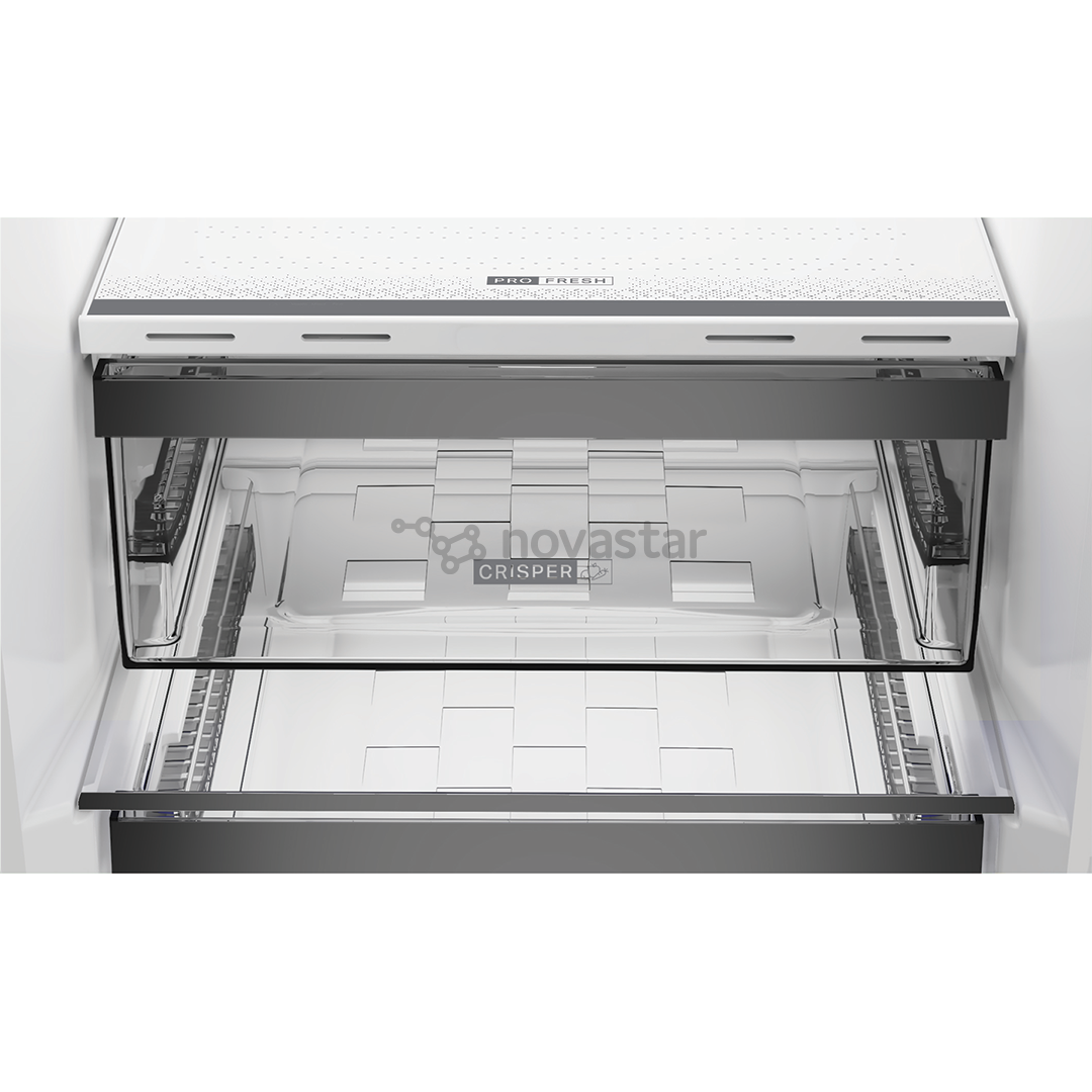 Šaldytuvas Whirlpool, NoFrost, 316 L, aukštis 187 cm, nerūdijančio plieno spalvos