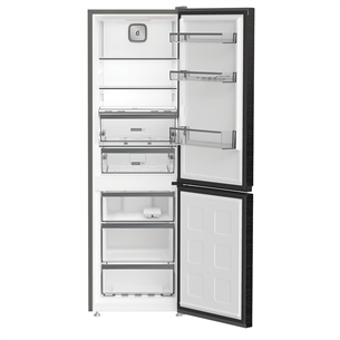 Šaldytuvas Whirlpool, NoFrost, 316 L, aukštis 187 cm, juodas