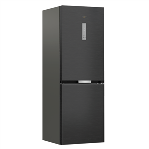 Šaldytuvas Whirlpool, NoFrost, 316 L, aukštis 187 cm, juodas