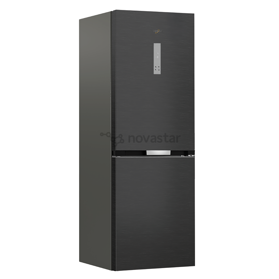 Šaldytuvas Whirlpool, NoFrost, 316 L, aukštis 187 cm, juodas