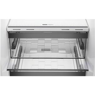 Šaldytuvas Whirlpool, NoFrost, 316 L, aukštis 187 cm, juodas