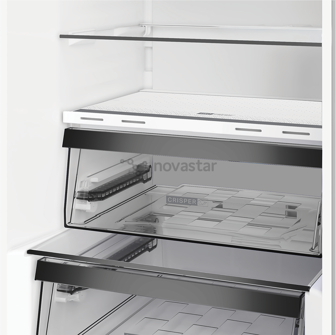 Šaldytuvas Whirlpool, NoFrost, 316 L, aukštis 187 cm, juodas
