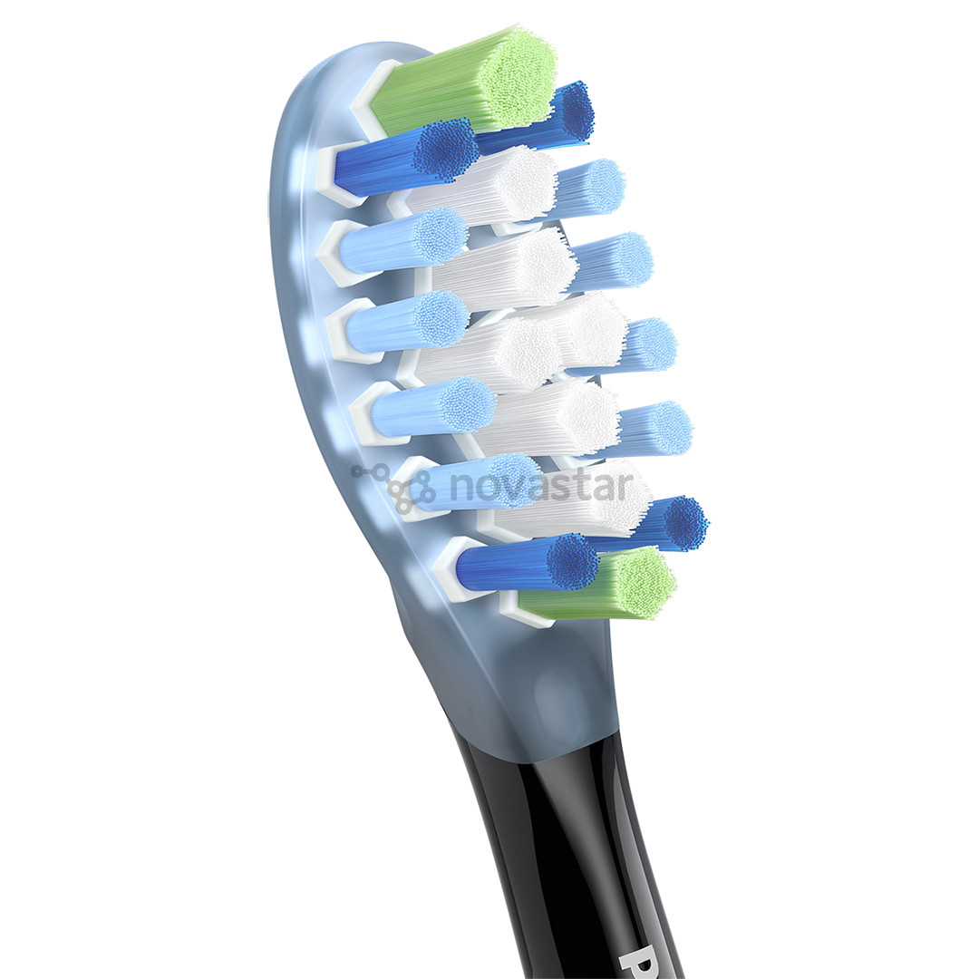 Dantų šepetėlių antgaliai Philips Sonicare Premium Plaque Defence, 2 vnt., juodi