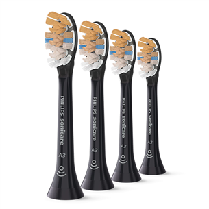 Dantų šepetėlių antgaliai Philips Sonicare Premium All-in-One, 4 vnt., juodi HX9094/88