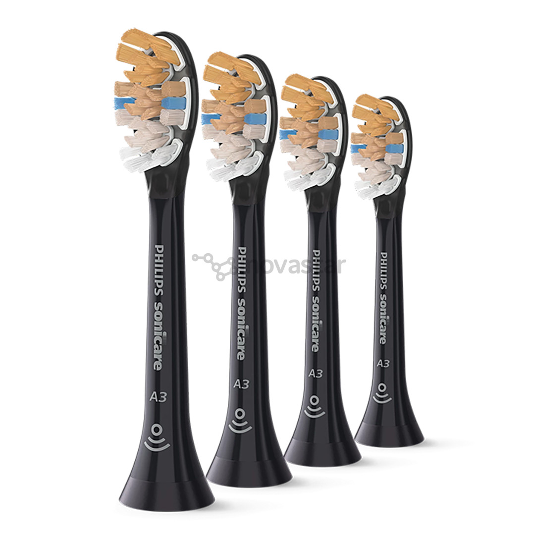 Dantų šepetėlių antgaliai Philips Sonicare Premium All-in-One, 4 vnt., juodi