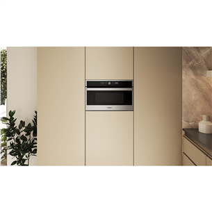 Įmontuojama mikrobangų krosnelė su griliu Whirlpool, 31 L, 1000 W, nerūdijančio plieno spalvos