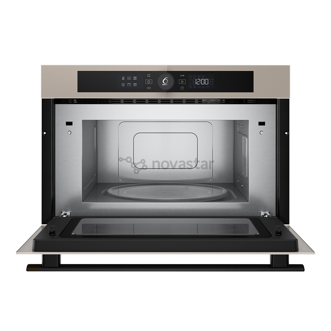 Įmontuojama mikrobangų krosnelė su griliu Whirlpool, 31 L, 1000 W, smėlio spalvos