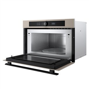 Įmontuojama mikrobangų krosnelė su griliu Whirlpool, 31 L, 1000 W, smėlio spalvos