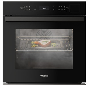 Įmontuojama orkaitė Whirlpool, 73 L, pirolizė, juoda
